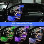 Smart USB Interior Car LED Strip Light with App Control, RGB Neon Atmosphere Lights, USB 5V Ambient Night Light Decorative Lamp, Multi Color Strip Light for Cars with Music and DIY Mode (RGB 36LEDs)