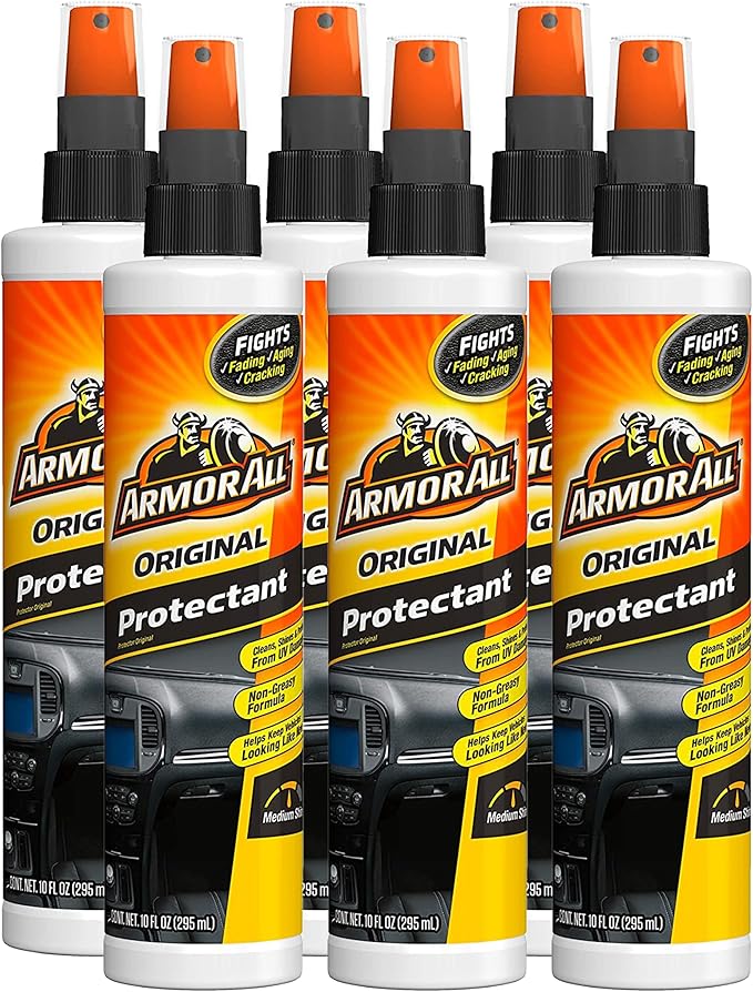 Armor All Interior Car Cleaner Spray Bottle, Protectant Cleaning for Cars, Truck, Motorcycle, Pump Sprayer, 10 Fl Oz (6 Packs)