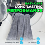 SHSCLY Dual-Sided Microfiber Car Drying Towel – Professional Control, Streak-Free Finish, No Dragging or Heavy Feel, Safe for Paint, Glass & Coatings (26.8" × 32.3")