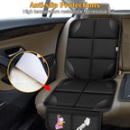 Meolsaek Car Seat Protector for Child Car Seat, Durable 600D Fabric Waterproof Car Seat Cover with Thick Pad Non-Slip Backing，No Imprints (Black 1pc)