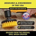 Nylon Drill Brush Attachment Set for Bathroom Cleaning - Power Scrubber Brush Kit for Bathtub, Shower, Tile, and Grout - All-Purpose Household Cleaning Brushes for Drill - Electric Grout Cleaner Kit