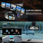 4K Dash Cam with WiFi & APP Control, 4K Front and 2.5K Rear, Dash Camera with ADAS,G-Sensor, 24 Hours Parking Mode, Loop Recording, Night Vision