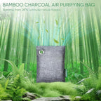 Activated Charcoal Odor Absorber, 8 Pack w Hooks Nature Odor Eliminator for Strong Odor, Bamboo Charcoal Air Purifying Bags, Moisture Absorbers for Fresh Home Car Closet Pet, Smoke Smell Deodorizer