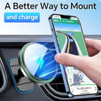Coolpow for 15W MagSafe Car Mount Charger【Strongest Magnetic】 Magnetic Wireless Cars Charger,Magnetic Phone Holder for Cars,Phone Holders for Your Car Charger for iPhone 17 Pro Max 16 15 14