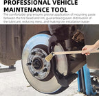 Calvana (2-Pack) Tire Lube Brush for Cleaning Tires and Wheels, Tire Shine Brush, Grease Brush Applicator with 45-Degree Angle and 11.8" Wooden Handle, for Universal Tire Mounting Compounds, 96517