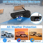 HD 1080P RV Backup Camera Wireless: 8-inch Large Screen Auto Clear Night Vision for RVs, Trailers, Campers - 20 Mins Easy-Install Plug-Play Rear View Camera Pre-Wired for Furrion System