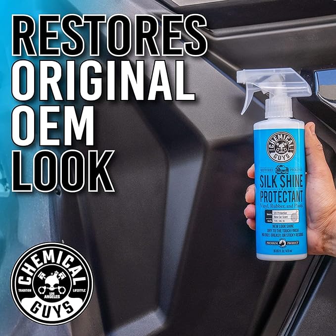 Chemical Guys TVD_109_1602 Silk Shine Spray-able Dry-to-The-Touch Dressing and Protectant for Tires, Trim, Vinyl, Plastic and More, Safe for Cars, Trucks, Motorcycles, RVs & More, 16 fl oz (2 Pack)