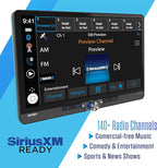 JENSEN J5CA14 14-inch Certified Apple CarPlay Android Auto Wired or Wireless | Maestro & Metra Axxess Ready | Single & Double DIN Car Stereo | SiriusXM Ready | Bluetooth | Front & Rear Camera Inputs