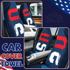Hahafelt 2 Pack Car Seat Towel Covers Athletic Running Towel Performance Microfiber Post Workout Sweat Washable Cover Non Slip for Seat Outdoor Sport (USA)