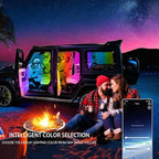 Upgrade Smart USB Dream Color Interior Car LED Strip Light with App Control, RGB Multi Color USB 5V Neon Atmosphere Ambient Night Strip Light Decorative Lamp for Cars with Music and DIY Mode(D72LEDs)