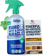 Sunny & Honey Fabric Cleaner Spray - Enzymatic Upholstery Cleaner for Furniture, Couches, Chairs and Sofas - 32 fl oz Stain Remover - No Scrubbing or Machines Needed (Mint Scent)