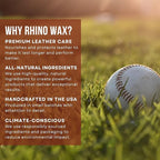 Rhino Wax - Baseball Glove Conditioner Kits - Clean, Condition, and Maintain Your Baseball Glove with one of Our 3 Maintenance Kits - Protect Your Mitts - Proudly Made in USA (Not China)