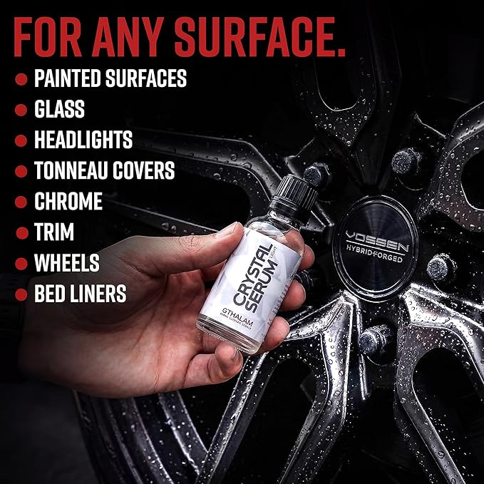 20H Crystal Serum Light Ceramic Coating Kit 50ml – Provides Up to 9+ Years of Hydrophobic Gloss, Scratch & Stain Protection, Brilliant Gloss & Mirror Shine – Easy & Effective for Car Paint, Trim, and Plastic
