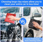 2 Pack Clay Towel Auto Detailing 12 x 12 Inch Fine Grade Clay Bar Towel for Car Detailing Microfiber Car Cloth Cleaner for Cleaning & Release of Paint Contaminants, Red
