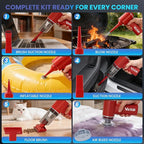Vinid 8000mAh Cordless Car Vacuum Cleaner, 80W High Power Handheld Vacuum with Strong Suction, Portable Air Duster/Blower, Type-C Fast Charging for Car, Home, Office Desk, Pet Hair, Red