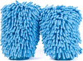 Microfiber Car Wash Mitt – Double-Sided Car Washing Mitts for Interior & Exterior Vehicle Washing & Dusting, Lint-Free, Scratch-Free Chenille Wash Glove, High Absorption Capacity – 2 Pack