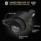 Scosche BTFM5 Bluetooth Hands-Free Car Kit with Digital FM Transmitter and Dual 12W USB Charging Ports For Vehicles