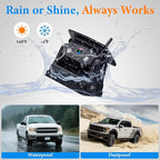 Wireless Backup Camera Solar for Truck: Magnetic Easy Install No Wiring Trailer Hitch Camera for Pickup Trucks - HD 1080P 5 Inch Split-Screen, IR Night Vision