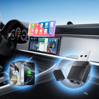 2-in-1 Wireless CarPlay & Android Auto Adapter, Mini USB Design for Cars with Built-in Wired Apple CarPlay 2025 Upgrade Plug & Play CarPlay Dongle Converts Wired CarPlay to Wireless, Fast Auto-Connect