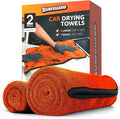 Car Drying Microfiber Towels, Extra Large Cleaning Cloth Towel with No Streaks, Reusable, Superior Water Absorbent & Scratch Free, Super Soft Detailing & Buffing Towels for Cars, 2-Pack