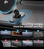 for Magsafe Car Mount Charger [Qi2 Certified-15W], 360° Rotatation [Dash & Vent] Wireless Car Mount Charger Fits for iPhone 16 15 14 13 12 Series, for Magnetic iPhone Car Accessories, Gray