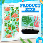 Hahafelt 2 Pack Car Seat Towel Covers with Storage Bag, 63 x 32 Inch Universal Non Slip Waterproof Sweat Protector for Car Truck, Gym Swimming Running, Machine Washable (Green Leaf Flamingo)