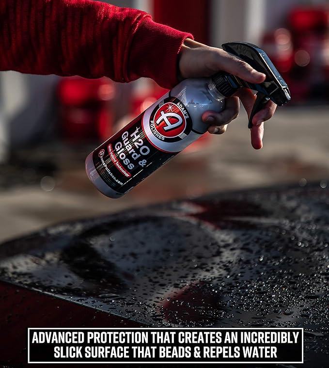 Adam's Polishes H2O Guard & Gloss (Gallon) - Car Detailing Hybrid Top Coat Silica Sealant, Car Wax & Polish Quick Detailer | After Car Wash Seals, Shines, and Protects All Exterior Surfaces