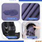 Hahafelt 2 Pack Car Seat Towel Cover and Athletic Running Towel with Storage Bags, Sweat Washable Gym Seat Protector Non Slip for Dog Pet Workout Running Outdoor Sport Activities(Pure Gray)