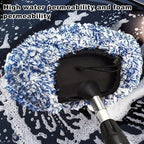 Microfibre Car Brush Cover, 2 Pieces Brush Cover for SB Washers/Wash Box Brush, Scratch-Free Car Washing,Universal Wash Mitt for Gentle Car Wash & Car Care - Blue