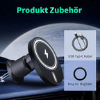 for MagSafe Car Mount Charger [15W Fast Charging] Phone Holder Wireless Car Charger Wireless Phone Holder for iPhone 17 16 Pro Max 15 Plus 14 13 12 & Samsung Galaxy S25 S25+ Ultra S24 S24+ Ultra