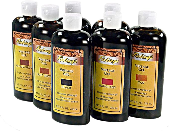 Fiebing's Vintage Gel - Mahogany 8oz - Antique Gel for Leather