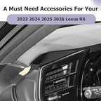 LUWU 2026 RX Dashboard Non-Slip Mat Compatible with 2023 2024 2025 2026 Lexus RX350/RX450/RX500 Accessories Silicone Protective Pad Liner Protective Pad Center Console Liner Mat Black
