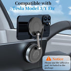 PlusAcc Vacuum Magnetic Phone Holder for Car, Suction Cup Phone Mount for MagSafe, 360°Rotatable Strong Magnet Stand for iPhone 16/15/14/13 in Smooth Surface (Charging)