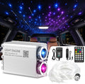 Starlight Headliner Kit 800pcs 0.75mm | Dual-Color Twinkle & RGB Meteor Lights | 32W Fiber Optic Ceiling Light for Cars, Trucks, SUVs, RVs, Boats & Home Use