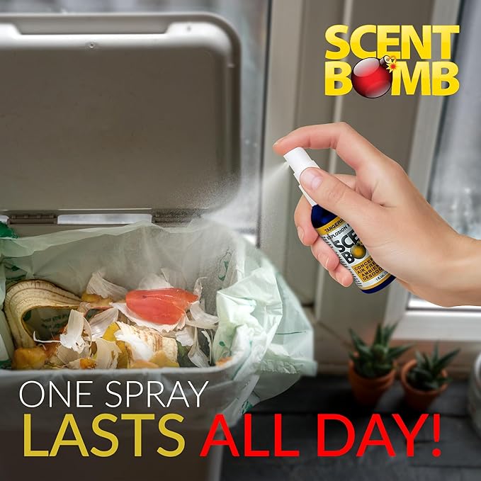Scent Bomb Air Freshener Spray, Long-Lasting Odor Eliminator - Effective Deodorizer for Home & Car, Fresh Room Spray for Kitchen, Bathroom & Smell Neutralizer - 1 oz Pack of 4, Tangerine Scent