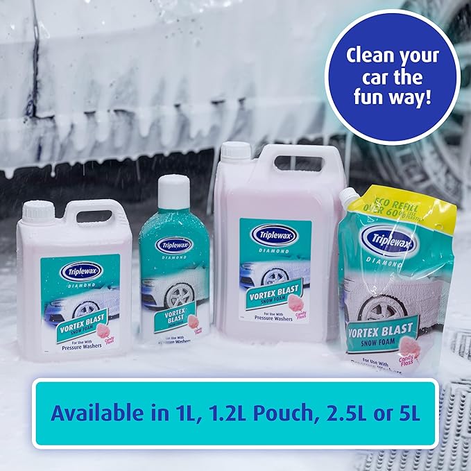 Triplewax Snow Foam Car Wash Soap 169 fl oz High-Foam Pre-Wash Shampoo for Foam Cannons and Pressure Washers Touchless Car Wash for Cars, Trucks and SUVs