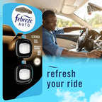 Febreze AUTO Air Freshener, Odor-Fighting Automotive Vent Clip, Scented Car Accessories, Long Lasting for Strong Odors, Leather, 2 Count