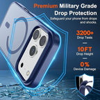 SUPFINE Magnetic for iPhone 17 Pro Case (Compatible with MagSafe)(Military Grade Drop Protection) Translucent Matte Shockproof with Anti-Fingerprint Phone Cover 2025,Lavender Gray