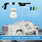 Image Wash Products - Foam Cannon for Garden Hose - Connects to Any Garden Hose - Ultimate Car Wash Foamer to Help Wash Your Car or Truck - (Comes with 3 Separate Dilution Tips) - Truck/Car/RV/Boat