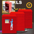 Red Microfiber Cleaning Towels, 3 Dozen Dual-Sided Cleaning Cloths Bulk Pack, Ultra Soft Plush Wash-Cloths, Micro-fiber Detailing Cleaning Cloths for Car, Household and Commercial (Red, 16" x 16")