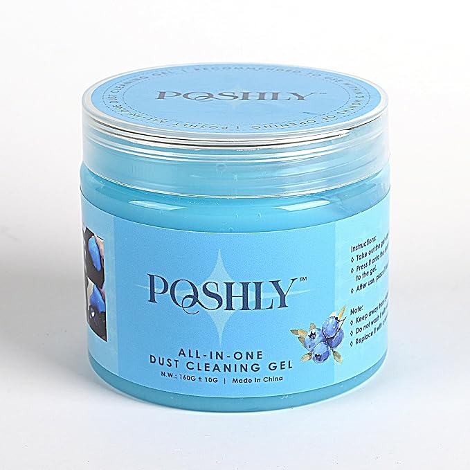 Car Cleaning Gel Putty, Reusable Dust Removal for Keyboard, Car Interior, Air Vents, Dashboard & Tight Spaces | Auto Detailing Putty (Blueberry Scent)