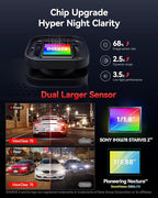 REDTIGER ViewClear 70 4K+2.5K Dash Cam Front and Rear, 8MP STARVIS 2 IMX678 Sensor, Dual HDR Hyper Night Clarity, 5.8GHz WiFi 6, 30MB/S Fast Download, Dash Camera with 24H Parking Monitor