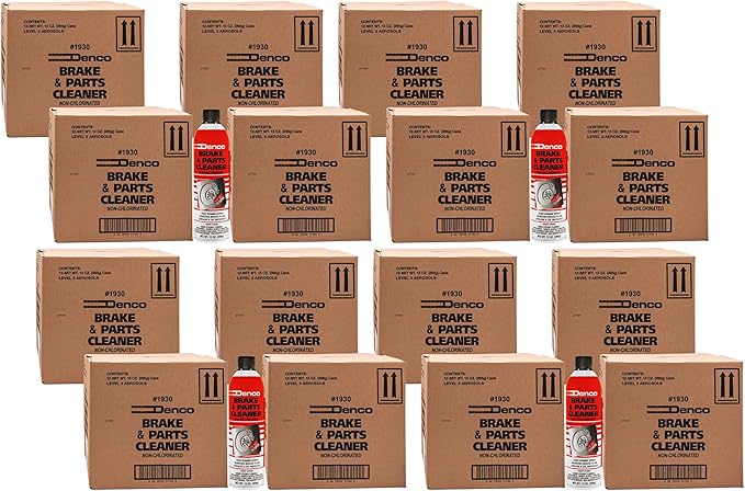 Denco #1930 Brake & Parts Cleaner Spray, Non-Chlorinated, Fast-Drying Degreaser, Low Odor Aerosol, 15.3oz (13oz net wt) (Case of 192)