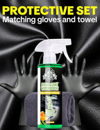 Car Interior Cleaner Spray, Multipurpose Leather Seat Cleaner Upholstery Car Cleaning Kit Auto Dashboard Vinyl Detailing Supplies Kit,Citrus Scent