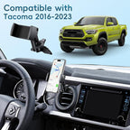 Upgraded Vent Metal Phone Mount for Tacoma 2016 -2023 and 2014-2021 Toyota Tundra, 3rd Gen Toyota Tacoma Cell Phone Cradles with 360° Adjustable Double Socket Metal Arm Fit for All Smartphones