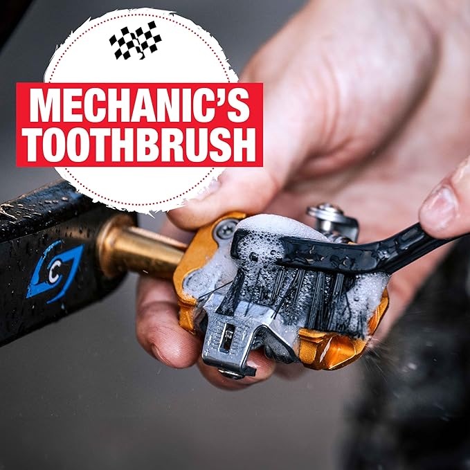 Finish Line Easy-Pro 5 Piece Mechanic’s Bicycle Cleaning Brush Set – Professional-Grade Kit with Chain Keeper, Durable Multi-Surface Brushes