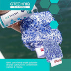 Gtechniq Marine Microfiber Wash Mitt for Boats | Ultra Low-Friction Glide, Inner Foam Core Holds High Volume of Wash Suds, Polyester Fibers Capture and Release Contaminants, Minimizes Swirls, Durable