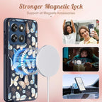for Moto G Stylus 2025 Case - Compatible with MagSafe Women Cute Girl Magnetic Phone Cover Kawaii Girly Blue Butterfly Heavy Duty Shockproof Design for Motorola Moto G Stylus 5G 2025 Cases