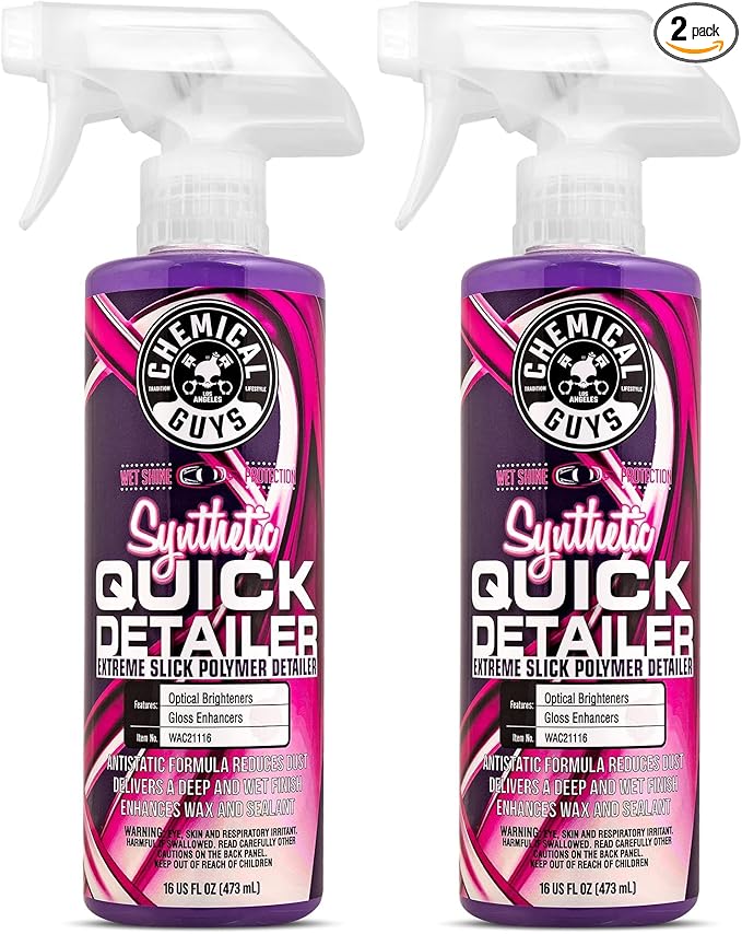 Chemical Guys WAC21116 Synthetic Quick Detailer, Safe for Cars, Trucks, SUVs, Motorcycles, RVs & More, 16 fl oz (Pack of 2)