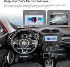 Dasaita 8GB+256GB Car Stereo for Jeep Renegade 2015-2022, Wireless CarPlay & Android Auto, Android 13 GPS Navigation, Plug & Play Off-Road Head Unit, Voice/Knobs Control, 9 Inch QLED Screen